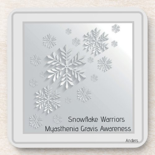 Anders Artistry SnowFlake Warriors  Beverage Coaster