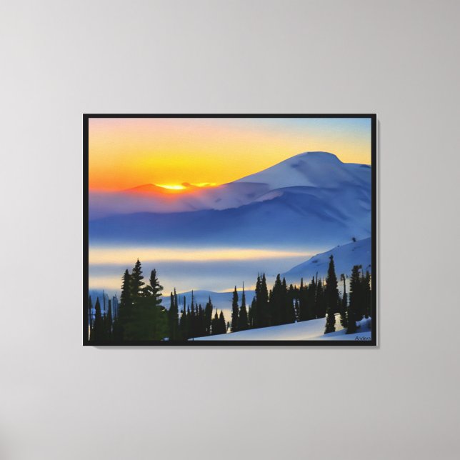 Anders Artistry* Sunrise on the mountains* Canvas Print (Front)