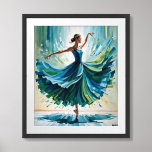 AndersArtistry *Ballerina In Green* Larger 20 x 24 Framed Art