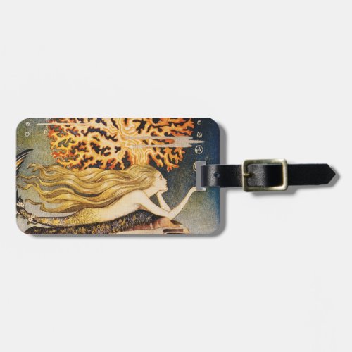 Andersen Little Mermaid Drawing Luggage Tag