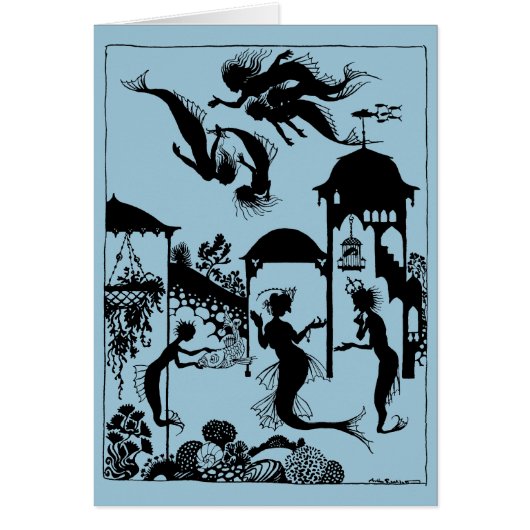 Andersen: Little Mermaid Silhouette Cards (Front)