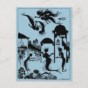 Andersen: Little Mermaid Silhouette Postcard