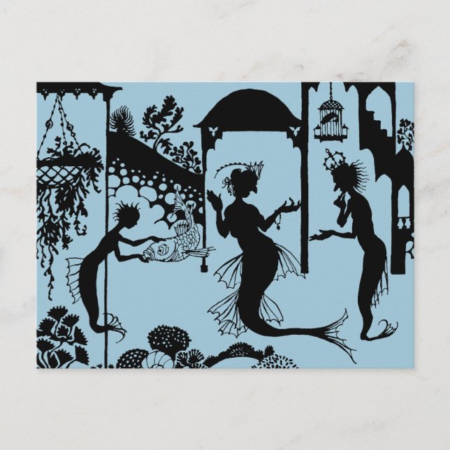 Andersen: Little Mermaid Silhouette Postcard (Front)