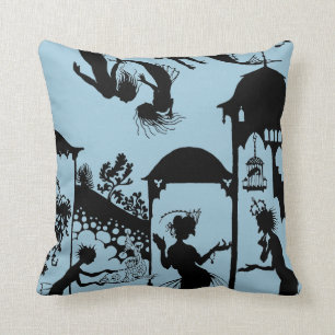 Andersen: Little Mermaid Silhouette Throw Pillow