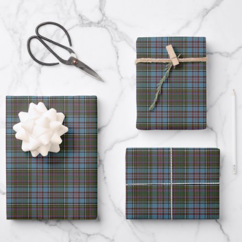 Anderson Ancient  Original Scottish Clan Tartan  W Wrapping Paper Sheets