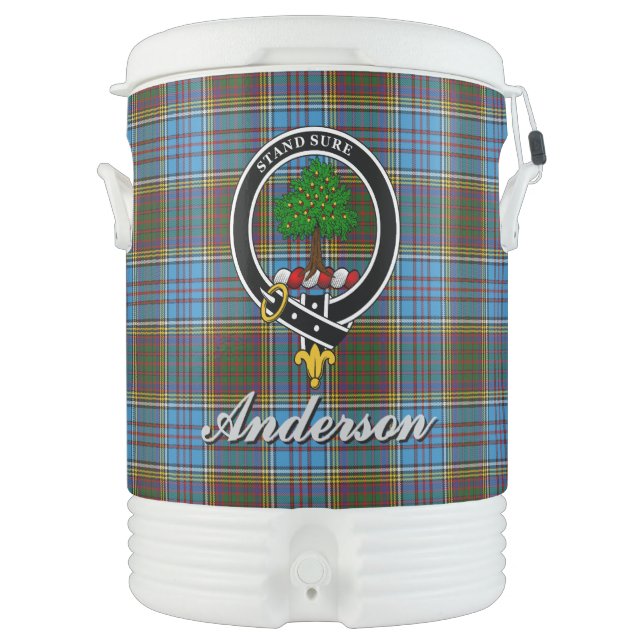 Anderson Clan Badge & Tartan Beverage Cooler (Front)