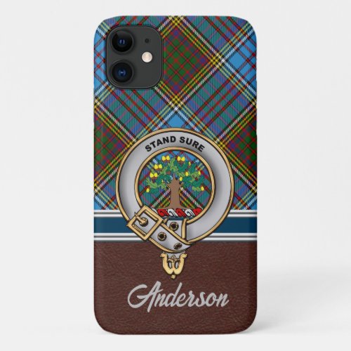 Anderson Clan Badge  Tartan iPhone  iPad case