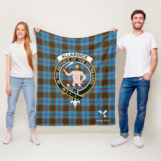 Anderson Clan Badge Tartan Plaid Fleece Blanket (In Situ)