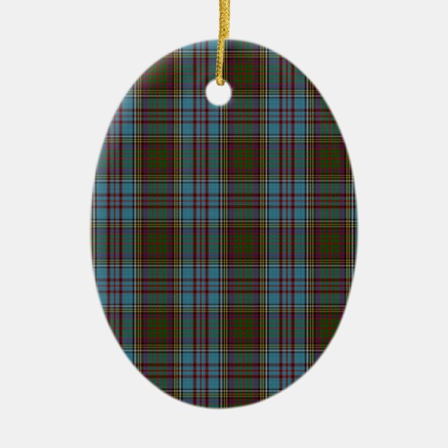 Anderson Clan Family Tartan Ceramic Ornament (Front)