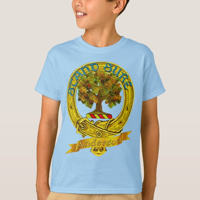 Anderson Clan Kids' T-Shirt (Clan Emblem and Motto (Front)