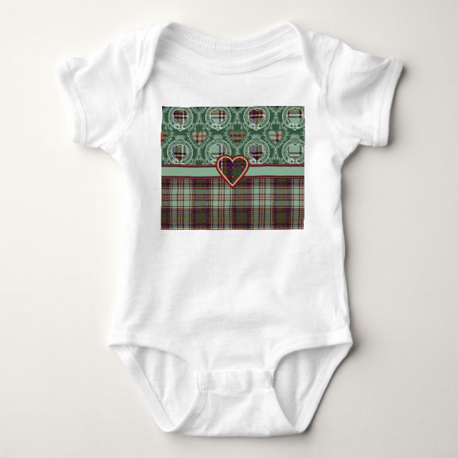 Anderson clan Plaid Scottish tartan Baby Bodysuit (Front)