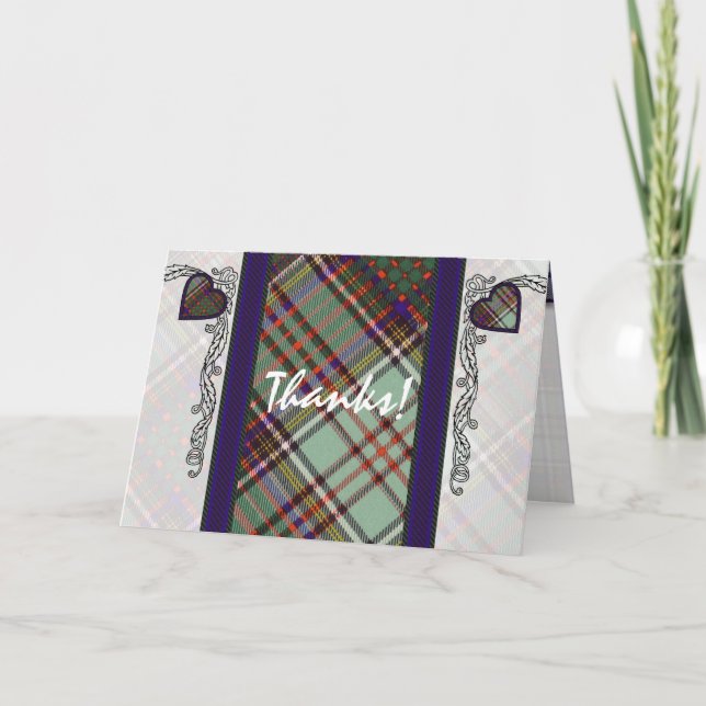 Anderson clan Plaid Scottish tartan Thank You Card (Front)