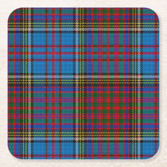 Anderson Clan Tartan Coaster (Front)