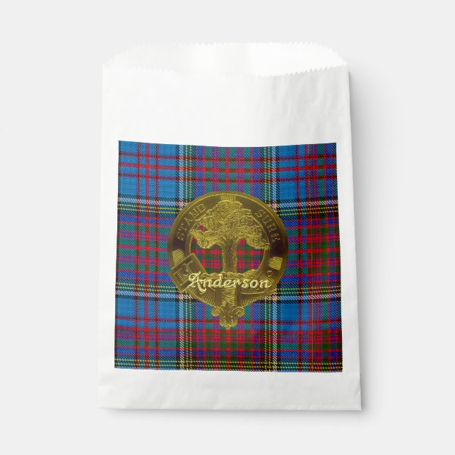 Anderson Clan Tartan Favor Bags (Front)