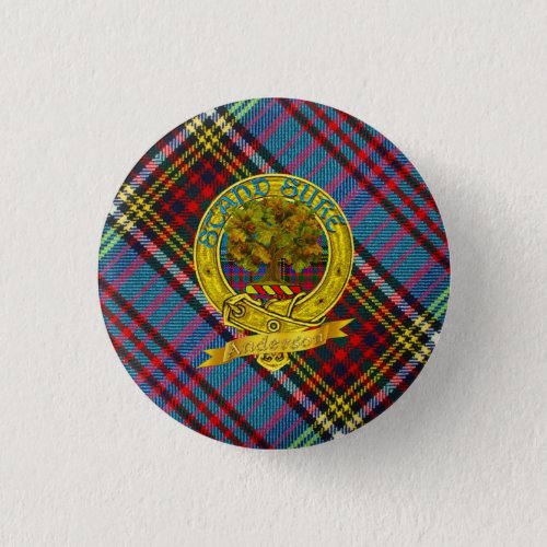 Anderson Clan Tartan  Motif Button