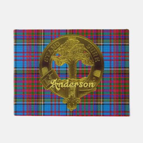 Anderson Clan Tartan  Motif Doormat