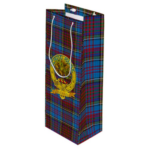 Anderson Clan Tartan  Motif Wine Gift Bag
