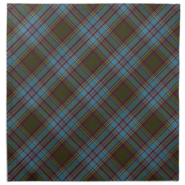 Anderson Clan Tartan Plaid Pattern Scottish Cloth Napkin (Front)