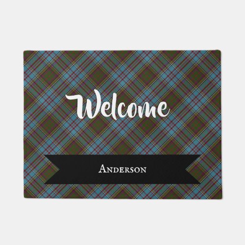 Anderson Clan Tartan Plaid Pattern Scottish Doormat