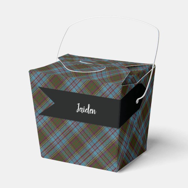 Anderson Clan Tartan Plaid Pattern Scottish Favor Boxes (Front Side)
