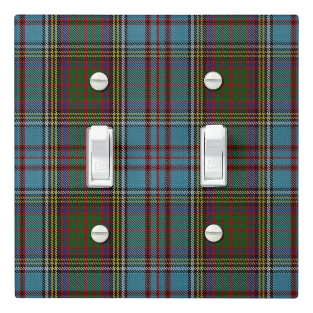 Anderson Clan Tartan Plaid Pattern Scottish Light Switch Cover (In Situ)