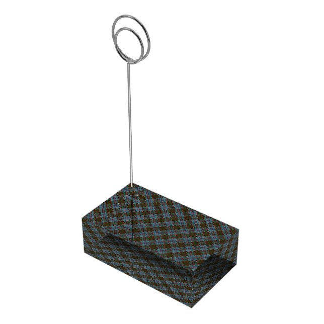 Anderson Clan Tartan Plaid Pattern Scottish Place Card Holder (Corner)