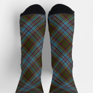 Anderson Clan Tartan Plaid Pattern Scottish Socks