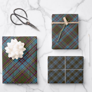 Anderson Clan Tartan Plaid Pattern Scottish Wrapping Paper Sheets