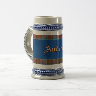 Anderson Crest W/ Anderson Tartan Beer Stein