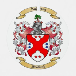 Anderson Family Crest*  Ceramic Ornament