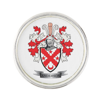 Anderson Family Crest Coat of Arms Pin
