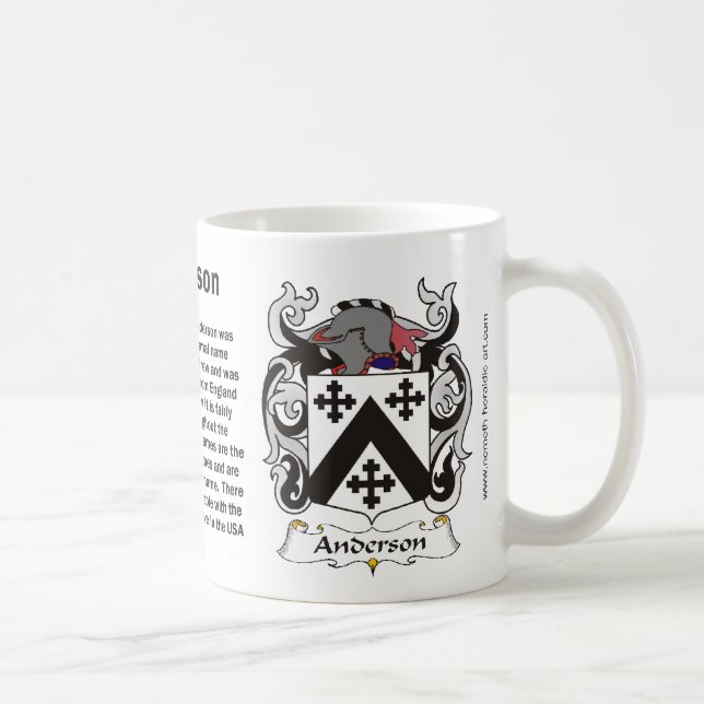 Anderson family Crest on a mug (Right)
