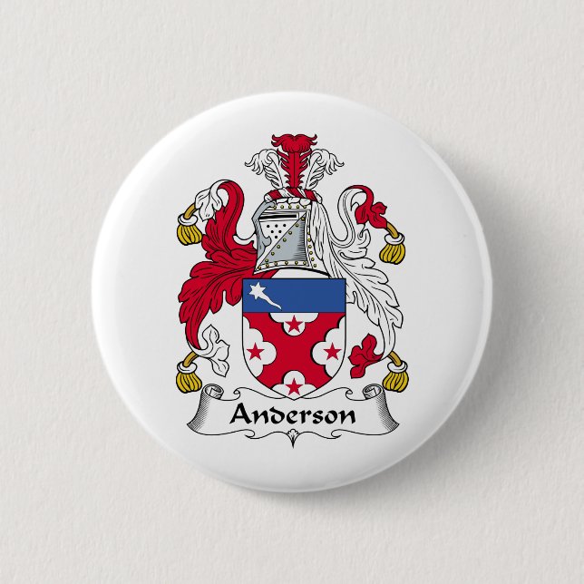 Anderson Family Crest Pinback Button (Front)