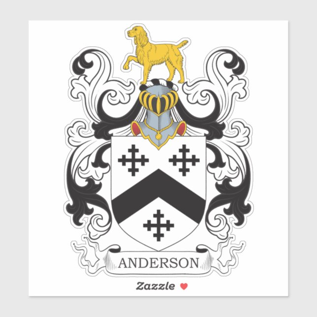 Anderson Family Crest Sticker (Sheet)