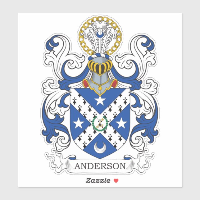 Anderson Family Crest Sticker (Sheet)