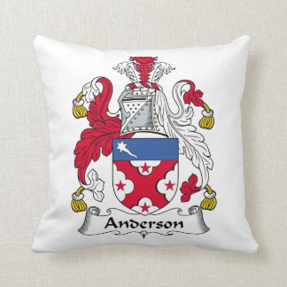 Anderson Family Crest Throw Pillow