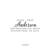 Anderson Family Name Return Address Stamp (Stamp View)