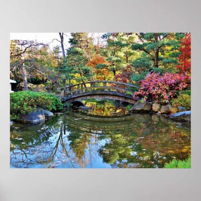 Anderson Japanese Gardens Bridge Poster (Front)
