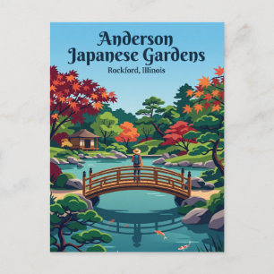 Anderson Japanese Gardens USA Postcard
