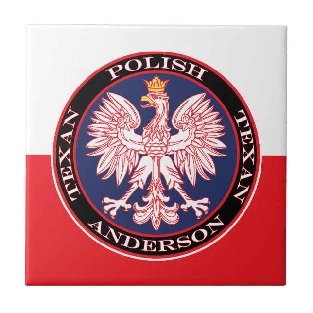 Anderson Round Polish Texan Ceramic Tile (Front)