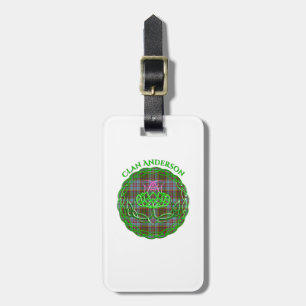 Anderson Scottish Tartan Celtic Thistle Luggage Tag