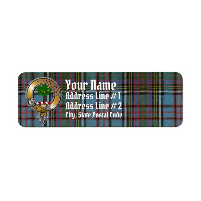 Anderson Tartan & Badge Label (Front)