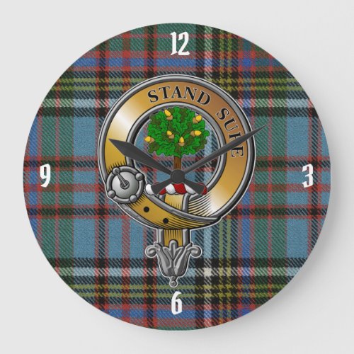 Anderson Tartan  Badge Large Clock