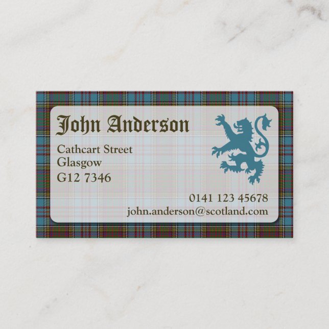 Anderson Tartan Business Card (Front)