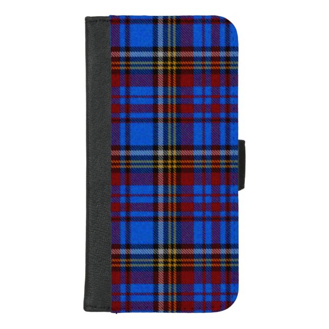 Anderson Tartan Clan Plaid Red Blue Yellow iPhone Wallet Case (Front)