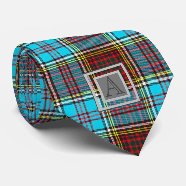 ANDERSON TARTAN Monogram Letter A Neck Tie (Rolled)