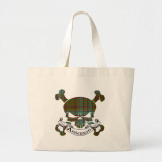 Anderson Tartan Skull Tote Bag