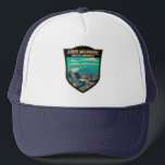 Andes Mountains South America Travel Art Vintage Trucker Hat<br><div class="desc">Andes Mountains in a vector art style. The Andes,  running along South America's western side,  is among the world's longest mountain ranges</div>