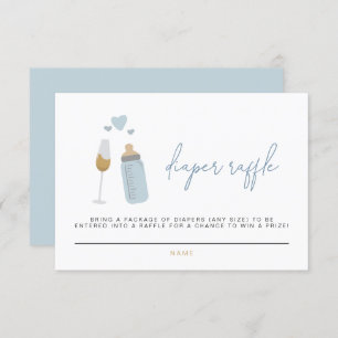 ANDI Blue Poppin' Bottles Diaper Raffle Card