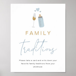 ANDI Blue Poppin' Bottles Family Traditions Sign